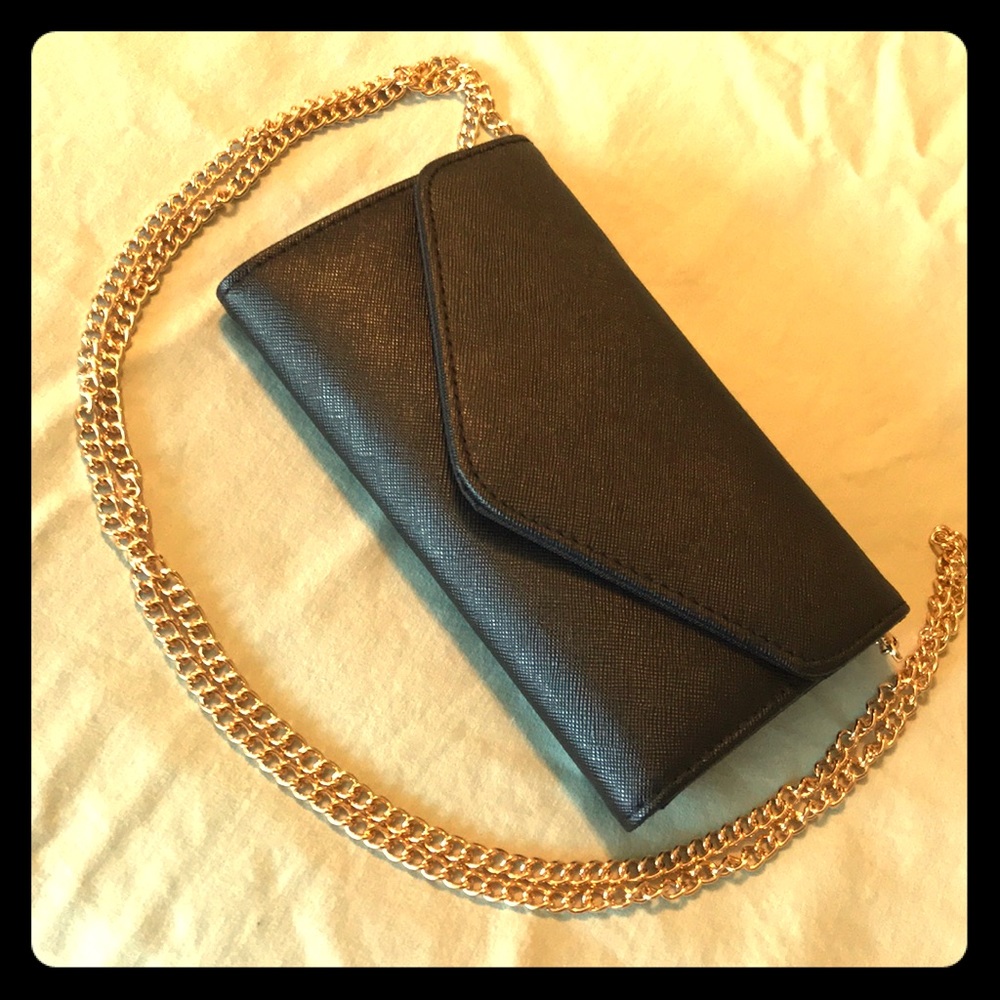 Black Wallet on Chain / Clutch (GHW)